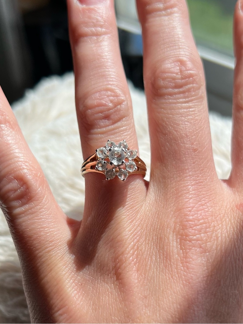 18K Gold Plated Flower Ring